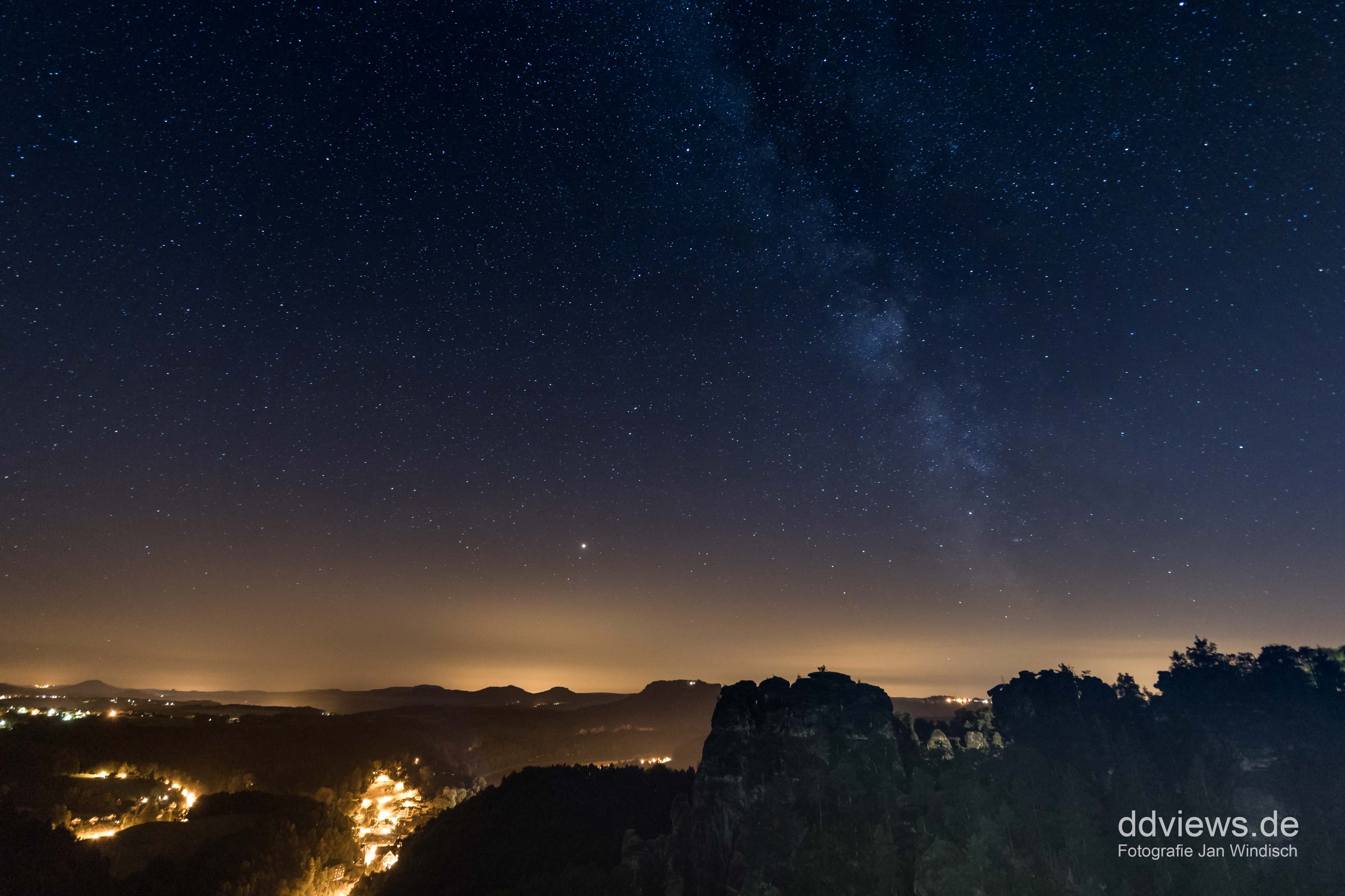 Sternenfotografie - Milchstraße an der Bastei