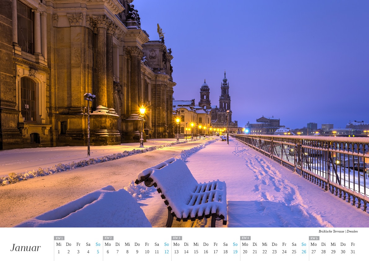 Wandkalender Brühlsche Terrasse - Januar